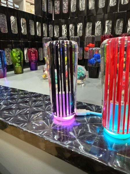 Usb destekli ışıklı vites topuzu çizgili