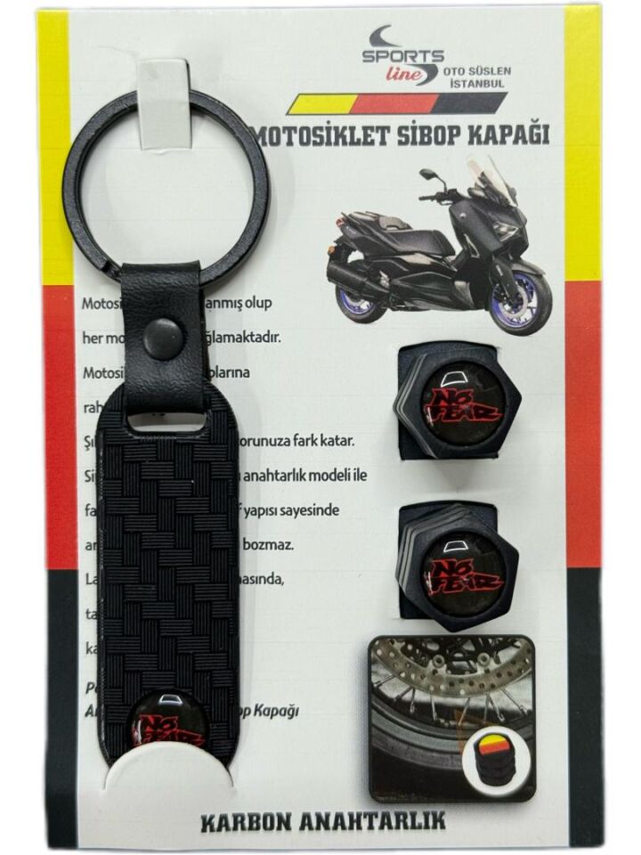 No Fear anahtarlıklı sibop kapağı