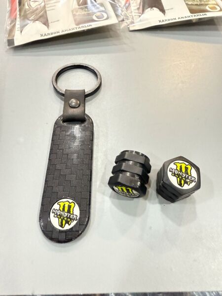 Monster anahtarlıklı sibop kapağı