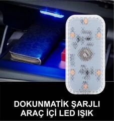 DOKUNMATİK ŞARJLI  ARAÇ İÇİ BEYAZ LED IŞIK
