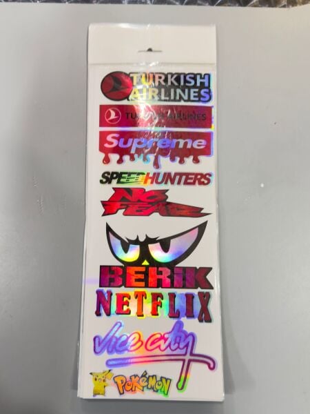 Turkısh aırlınes grup hologramlı sticker