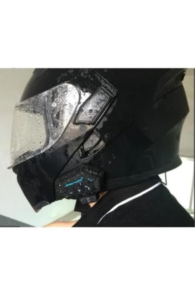 BT12 Motosiklet Bluetooth Intercom Interkom Dinleme Ve Konuşma Özellikli Su Geçirmez Kulaklık
