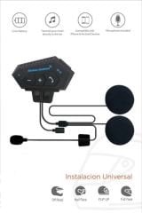 BT12 Motosiklet Bluetooth Intercom Interkom Dinleme Ve Konuşma Özellikli Su Geçirmez Kulaklık