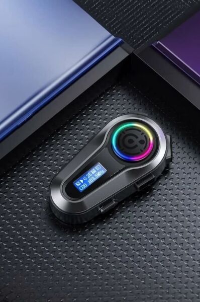 Q10 Helmet Siyah LCD Ekranlı Bluetooth Motosiklet Kulaklığı Intercom