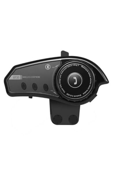BT-35 Siyah 5.0 Bluetooth Motosiklet Kulaklığı Intercom Siyah Motorsiklet Kulaklık