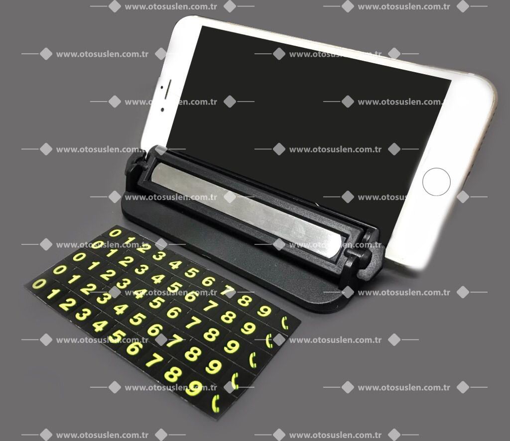 Oto Telefon Tutucu ve Fosforlu Numaratör sus 08
