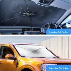 Araç Şemsiyesi Bütün Araçlara Uyumlu Katlanabilir Şemsiye Güneşlik