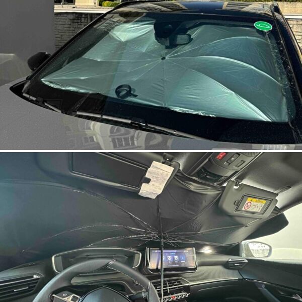 Araç Şemsiyesi Bütün Araçlara Uyumlu Katlanabilir Şemsiye Güneşlik