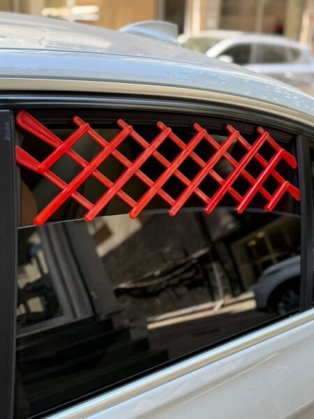 Cam ızgarası kırmızı 2'li