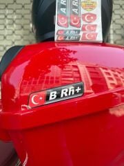 Kan Grubu Ve Uyarı Sticer Seti Brh+ Motosiklet ve Araç Uyumlu