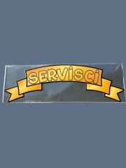 Kurdele Yazı Sticker Servisci 20.5x6cm