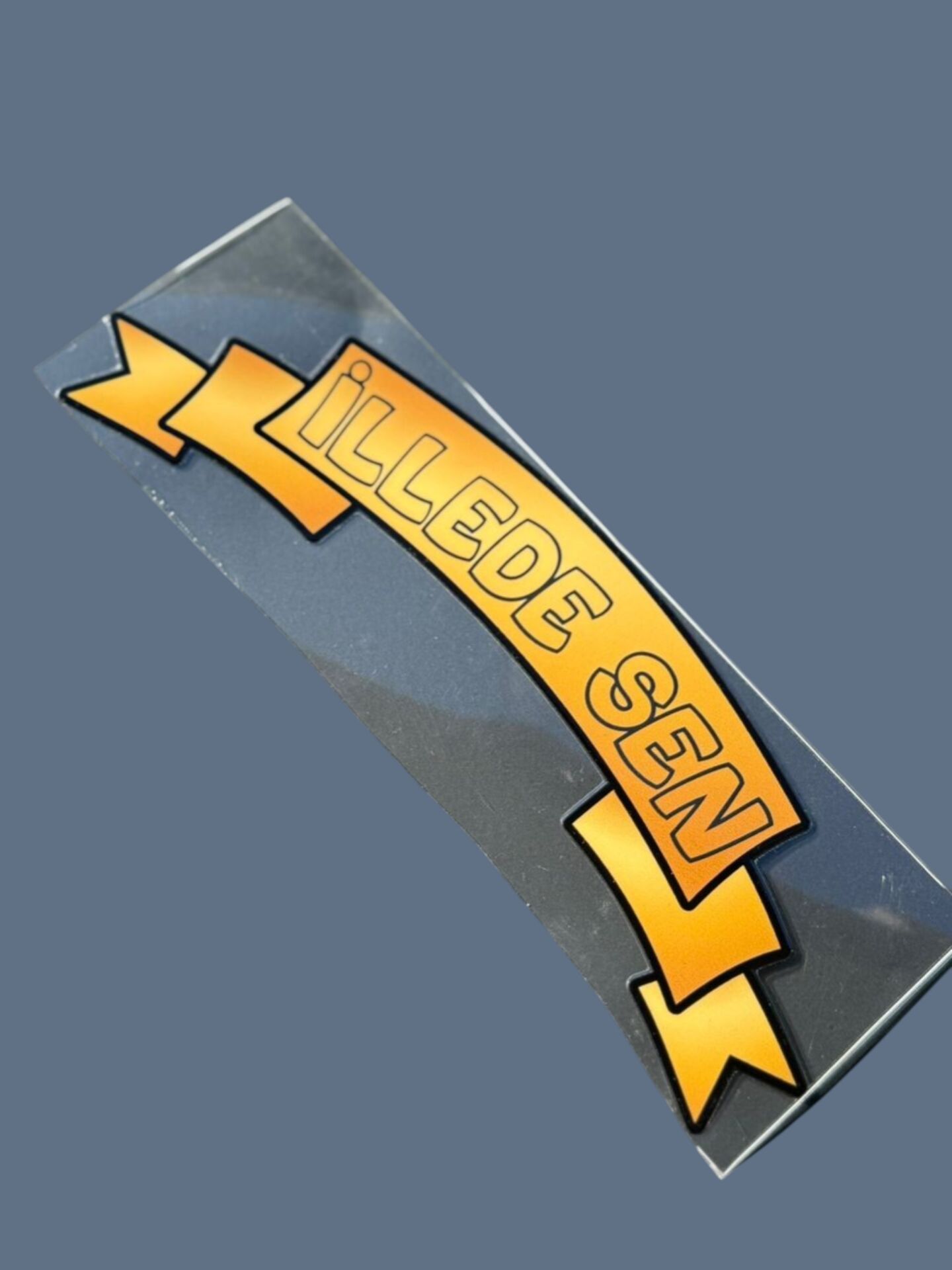 Kurdele Yazı Sticker İllede sen 25.5x6cm