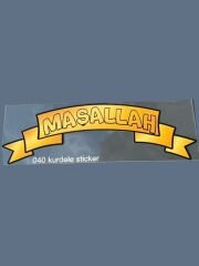Kurdele Yazı Sticker Maşallah 20.5x6 cm