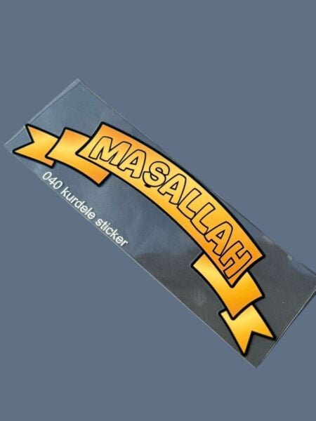 Kurdele Yazı Sticker Maşallah 20.5x6 cm