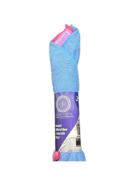 Renkli Mikrofiber Temizlik Bezi 3 li