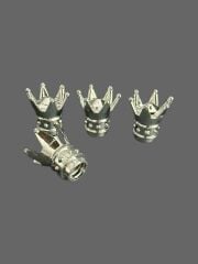 Kral Tacı Sibop Kapağı 4'lü Krom Kaplama Sibop Kapağı Taç