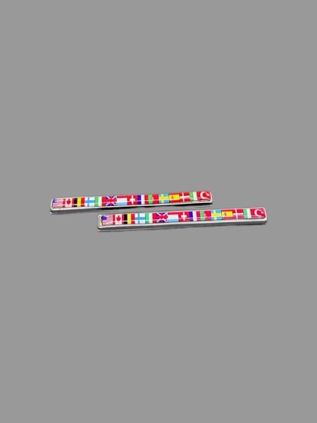 Damla Sıralı Bayrak Döküm Araç Aksesuar 4.2 cm