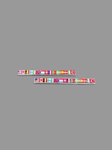 Damla Sıralı Bayrak Döküm Araç Aksesuar 4.2 cm