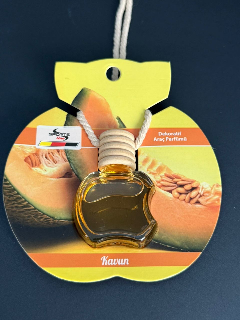 Oto Kokusu Kavun Kokulu Asma İpli Cam Şişe 10 ML