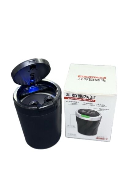 Led Işıklı Araç İçi Küllük Siyah