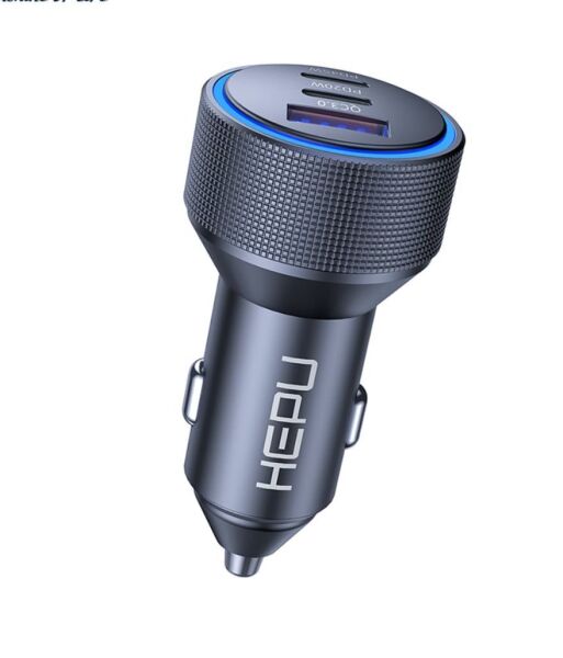 Hp-780 105 Watt Araç Içi Şarj Cihazı 3.1A Pd 45 Watt Hızlı Şarj Aleti Metal Çakmaklık Şarj Type C 3-