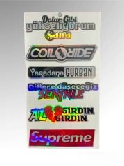 Hologram grup sticker/büyük