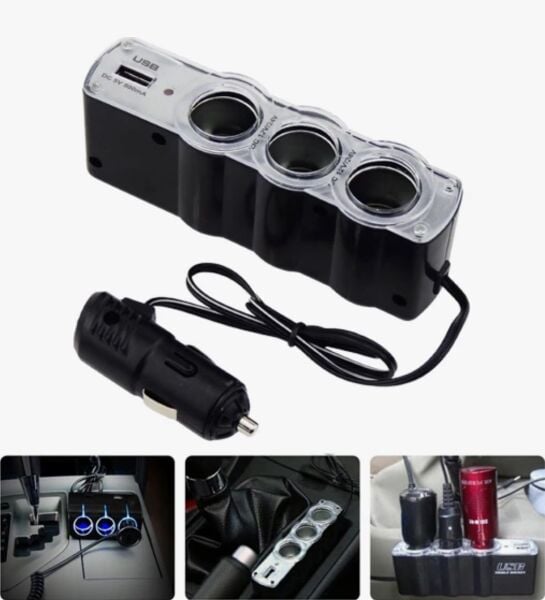 Araba Araç Oto Çakmak Çoklayıcı Çoğaltıcı Soketi Usb Çakmaklık