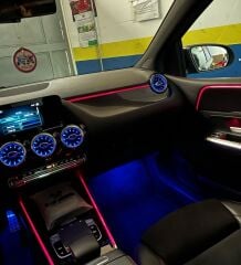 Araç Içi Ambiyans Led Aydınlatma - 128 Renkli Müziğe Duyarlı Rbg Led Ambians Aydı