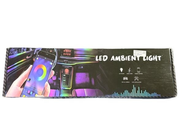 Araç Içi Ambiyans Led Aydınlatma - 128 Renkli Müziğe Duyarlı Rbg Led Ambians Aydı