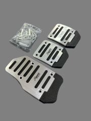 Araba Pedal Seti Spor Kaymaz Manuel Araba Gaz Fren Debriyaj Pedalı Kapağı Silver XB 373