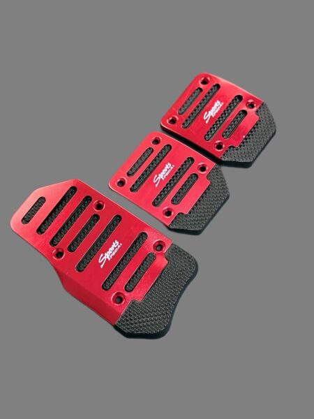 Araba Pedal Seti Spor Kaymaz Manuel Araba Gaz Fren Debriyaj Pedalı Kapağı Kırmızı XB 373