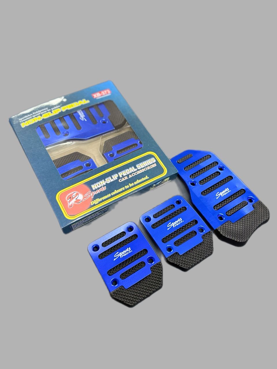 Araba Pedal Seti Spor Kaymaz Manuel Araba Gaz Fren Debriyaj Pedalı Kapağı Mavi XB 373
