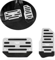 Araba Pedal Seti Spor Kaymaz Otomatik Araba Gaz Fren Pedalı Kapağı Silver