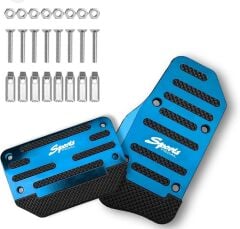 Araba Pedal Seti Spor Kaymaz Otomatik Araba Gaz Fren Pedalı Kapağı Mavi