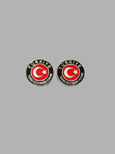 Türkiye Ay Yıldız Fındık Arma Döküm Araç Aksesuarı Siyah