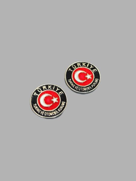 Türkiye Ay Yıldız Fındık Arma Döküm Araç Aksesuarı Siyah
